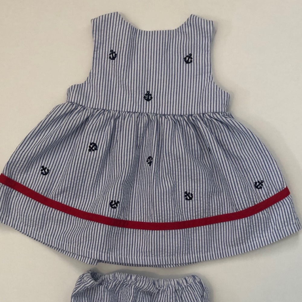 Seersucker Anchor Bloomer Set